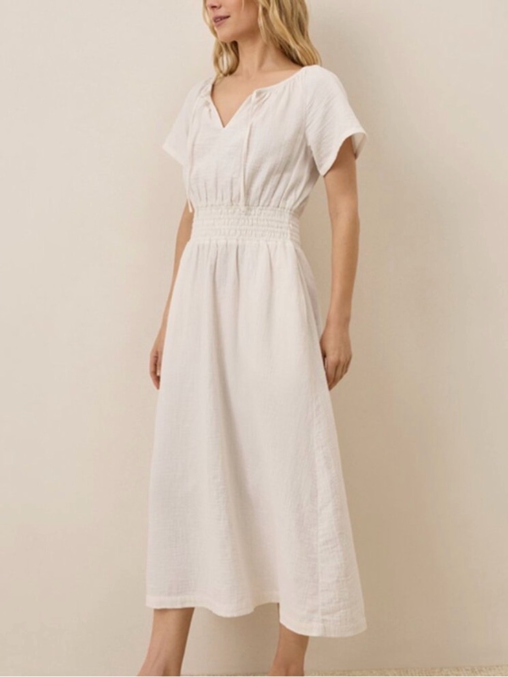 Pact Coastal Double Gauze Dress